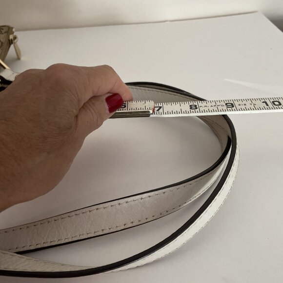 MICHAEL KORS Signature Canvas Tote Shoulder Bag Beige Leather Trim Studded - Picture 10 of 15